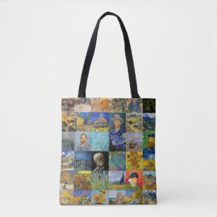 Tote Bag Vincent van Gogh - chefs-d'oeuvre Mosaic Patchwork