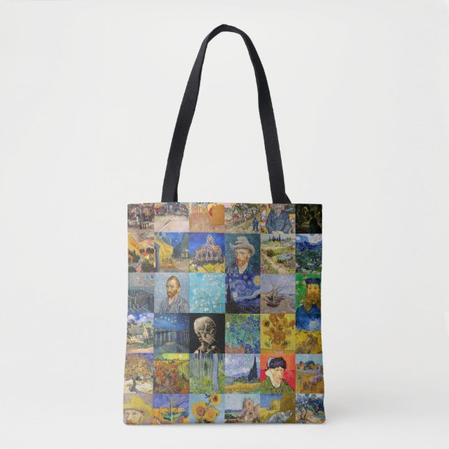 Tote Bag Vincent van Gogh - chefs-d'oeuvre Mosaic Patchwork (Devant)