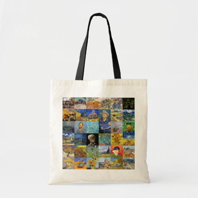 Tote Bag Vincent van Gogh - chefs-d'oeuvre Mosaic Patchwork (Devant)