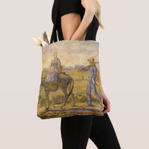 Tote Bag Vincent van Gogh - Couple de paysans allant au tra