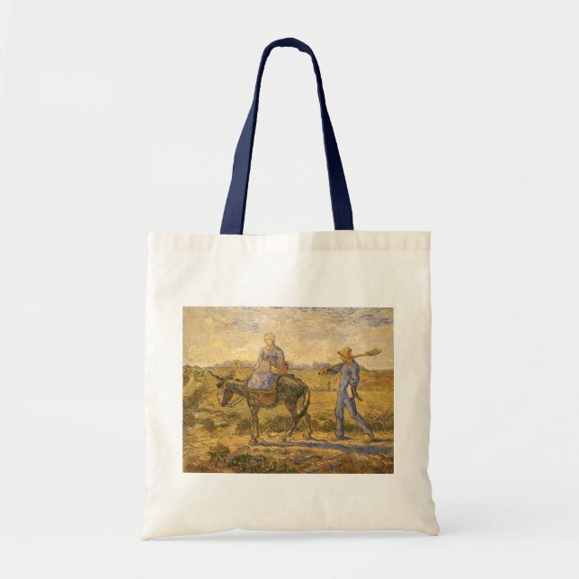 Tote Bag Vincent van Gogh - Couple de paysans allant au tra (Devant)