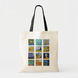 Tote Bag Vincent Van Gogh - Grille des chefs-d'oeuvre