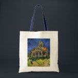 Tote Bag Vincent van Gogh - L'église d'Auvers<br><div class="desc">L'église d'Auvers (1890) de Vincent van Gogh est un Post impressionnisme vintage de peinture religieuse architecturale. Une femme se promenant le long d'un chemin vers la chapelle du village avec de beaux vitraux. Une scène architecturale de la vie quotidienne. À propos de l'artiste : Vincent Willem van Gogh (1853-1890) était...</div>