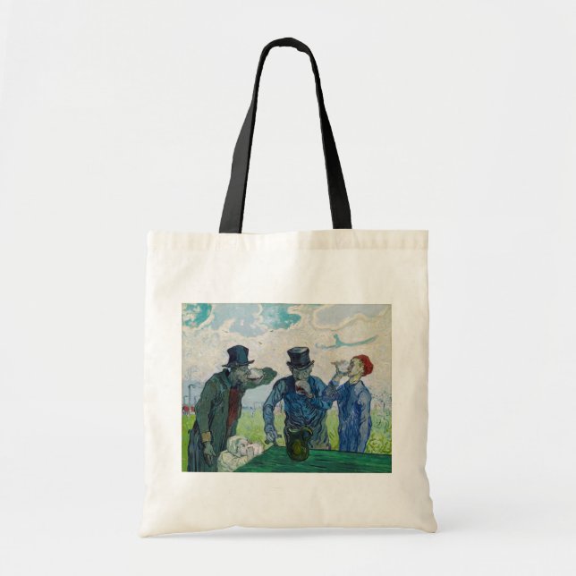 Tote Bag Vincent van Gogh - Les buveurs, après Daumier (Devant)