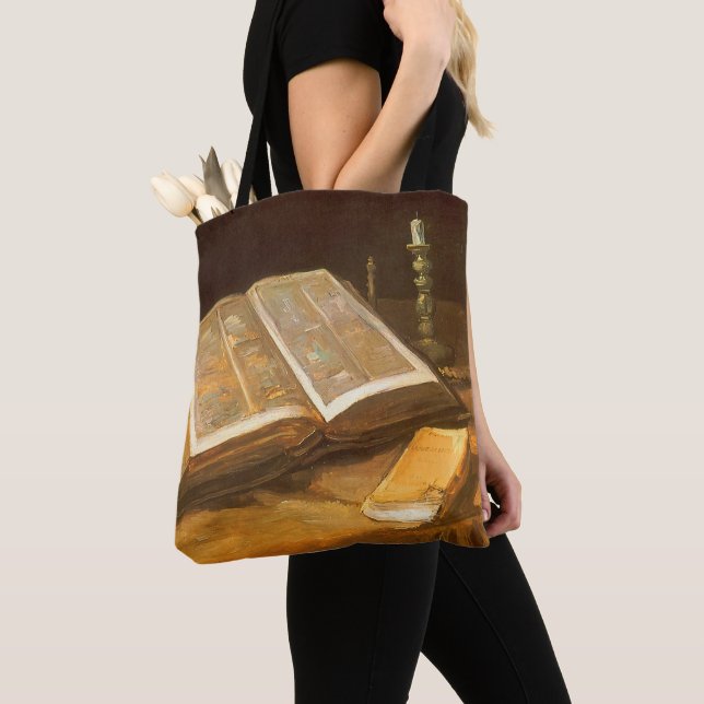Tote Bag Vincent van Gogh - Nature morte avec Bible (De près)