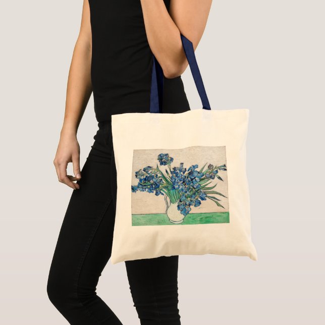 Tote Bag Vincent van Gogh - Nature morte : Vase avec iris (Devant (produit))