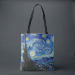 Tote Bag Vincent Van Gogh Nuit d'art Vintage<br><div class="desc">Vincent Van Gogh Nuit de Starry Art Vintage Sac fourre-tout à l'épaule</div>