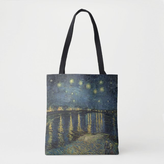 Tote Bag Vincent van Gogh | Nuit étoilée sur le Rhône (Devant)