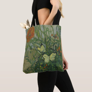 Tote Bag Vincent van Gogh - Papillons et Pavots