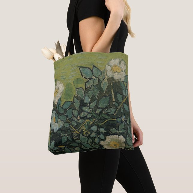 Tote Bag Vincent van Gogh - Roses sauvages (De près)