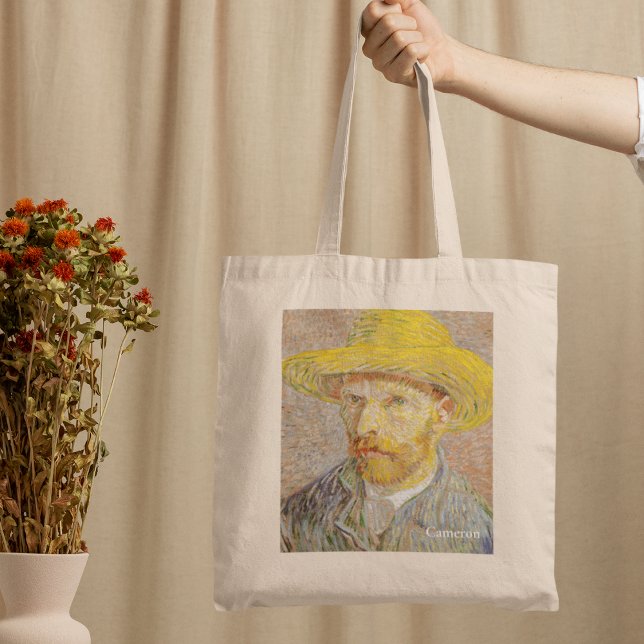 Tote Bag Vincent Van Gogh Self Portrait Paille Casquette Cu (Créateur téléchargé)