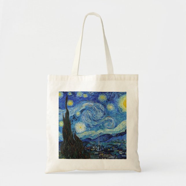 Tote Bag Vincent Van Gogh Starry Nuit Vintage Art (Devant)