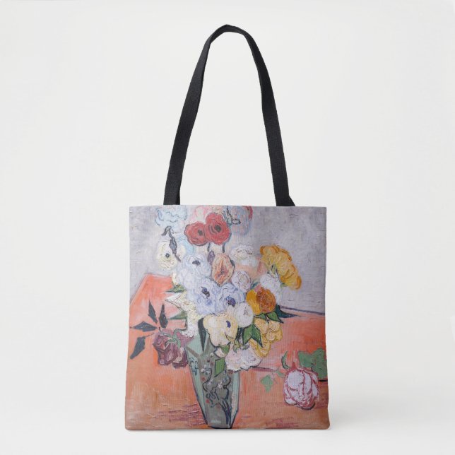 Tote Bag Vincent van Gogh - Vase avec Roses et anémones (Devant)