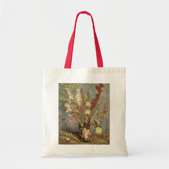 Tote Bag Vincent van Gogh - Vase de la vie morte avec Gladi (Devant)