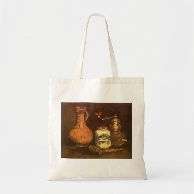 Tote Bag Vincent van Gogh - Vie morte avec moulin à café (Devant)