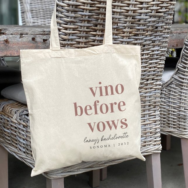 Tote Bag Vino Before Vows Fête de Bachelorette en Région Vi (Créateur téléchargé)