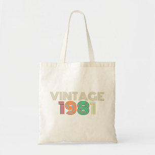 Tote Bag Vintage 1981, 40e Birthday, poison de 40e Birthday