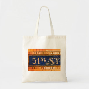 Tote Bag Vintage 51st Street, Times Carré, Manhattan, New Y