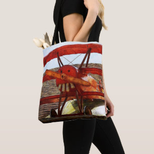 Tote Bag Vintage Airplane by Shirley Taylor