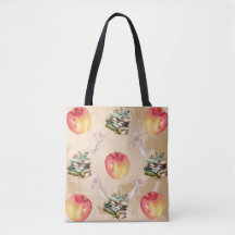 Vintage Apple & Motif de livres - Cosy Fall Vibe