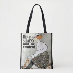 Tote Bag Vintage Art Nouveau, Roulez sur des vélos Sterns B