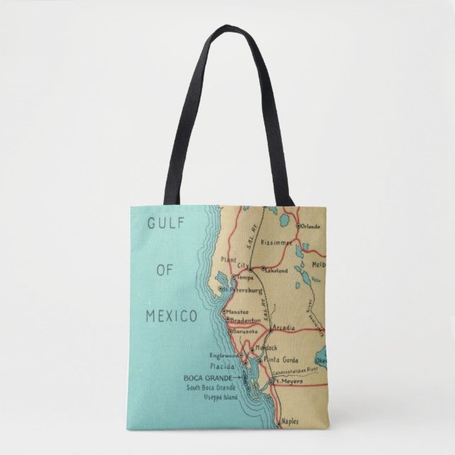 Tote Bag Vintage Boca Grande Useppa Floride (Devant)