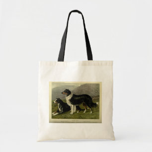 Tote Bag Vintage border collie sheep dogs