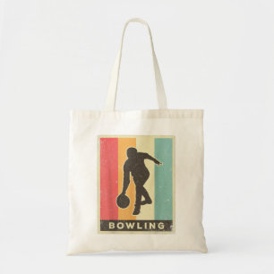 Tote Bag Vintage Bowling Sport Retro Poster 1213