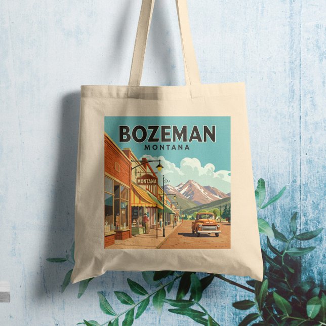 Tote Bag Vintage Bozeman Montana (Créateur téléchargé)