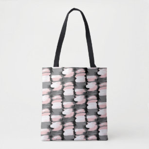 Tote Bag Vintage brosse, décoration dans les tons gris-rose