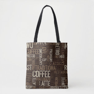 Tote Bag Vintage café expérience Motif sans couture
