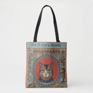 Tote Bag Vintage Cat's Life for Kitty Cat Classic