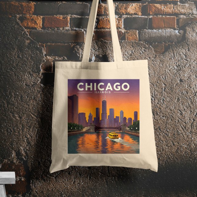 Tote Bag Vintage Chicago Illinois (Créateur téléchargé)