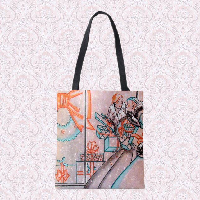 Tote Bag Vintage Christmas Shopping (Créateur téléchargé)