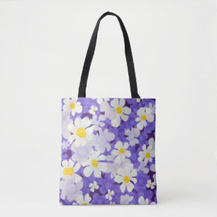 Tote Bag Vintage coloré : Motif Fleur sans couture