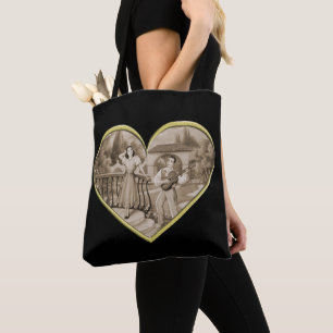 Tote Bag Vintage couple Romance, homme et femme amour