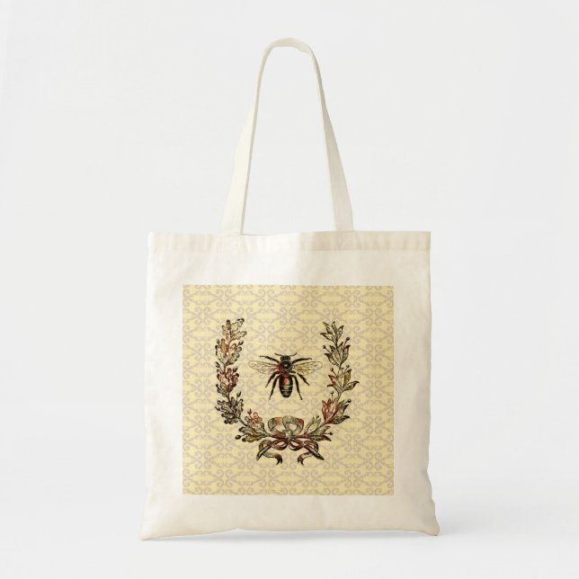 Tote Bag Vintage couronne d'abeilles (Devant)