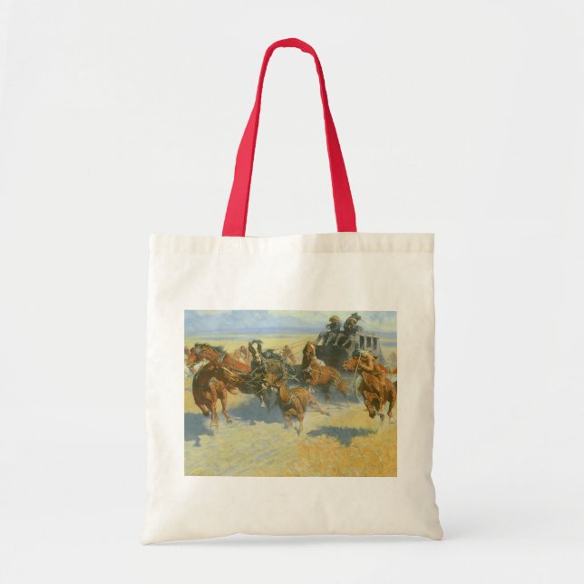 Tote Bag Vintage Cowboy, Downing Nigh Leader, Remington (Devant)
