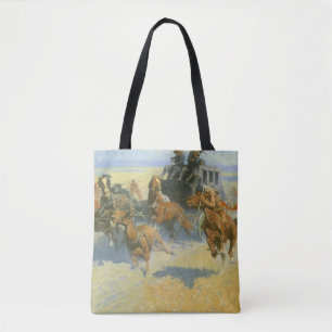Tote Bag Vintage Cowboy, Downing Nigh Leader, Remington