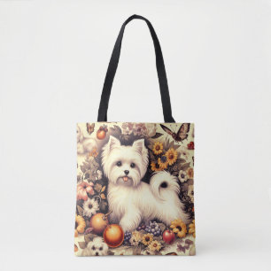 Tote Bag Vintage Cute Maltais