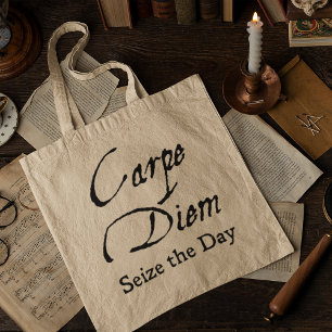 Tote Bag Vintage Dark Academia Carpe Diem Scholarly Latin