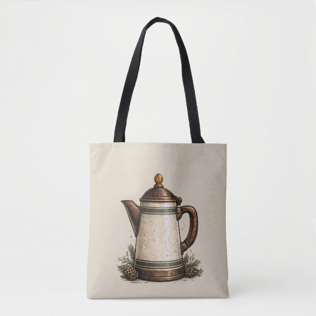 Tote Bag Vintage Enamel Coffee Pot (Devant)
