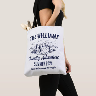 Tote Bag Vintage Extérieur Famille Aventure Camping Voyage