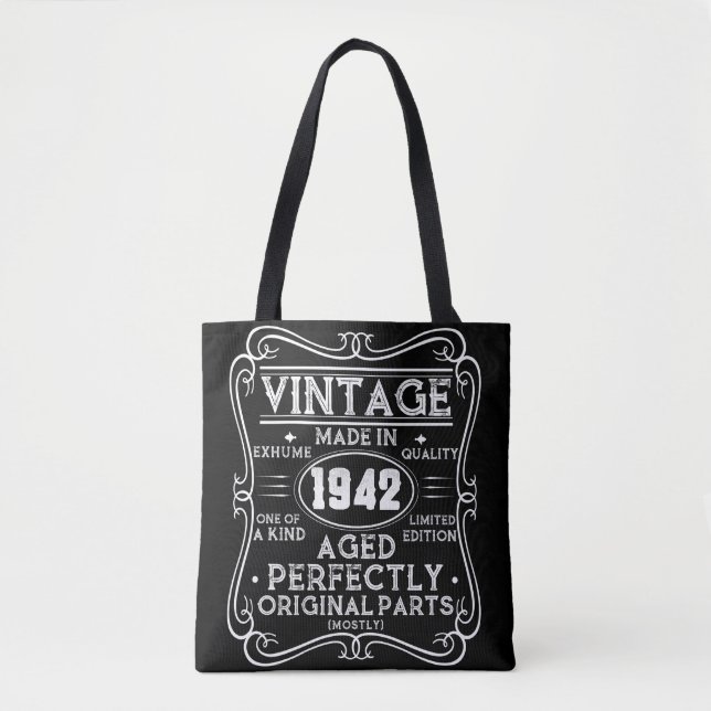 Tote Bag Vintage Fabriqué En 1942 Retro Classic (Devant)