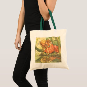 Tote Bag Vintage Fairy Tale, Frog Prince Princesse par Pond
