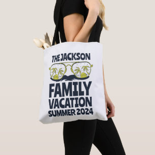 Tote Bag Vintage Famille Vacances Plage Vacances Personnali