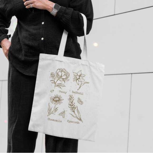 Tote Bag Vintage floral (Créateur téléchargé)