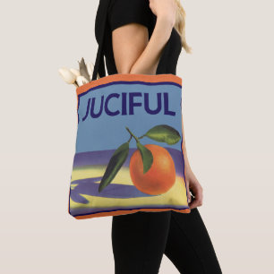 Tote Bag Vintage Fruit Crate Art Étiquette, Oranges juives