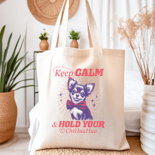 Tote Bag Vintage Gardez le calme et tenez votre citation de