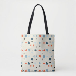 Tote Bag Vintage géométrique : motif transparent du milieu